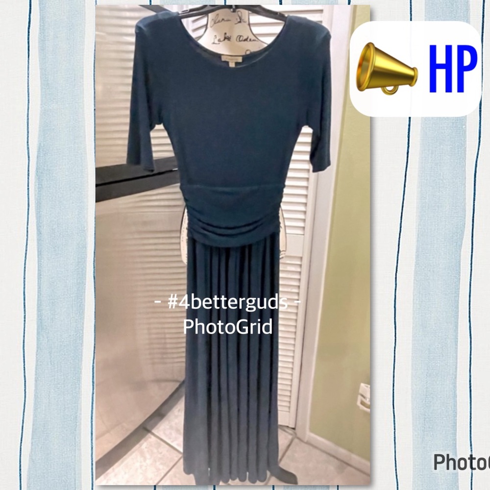 Bordeaux Anthropologie Short Sleeve Cinch Waist Lightweight Sweater Maxi S/P SP